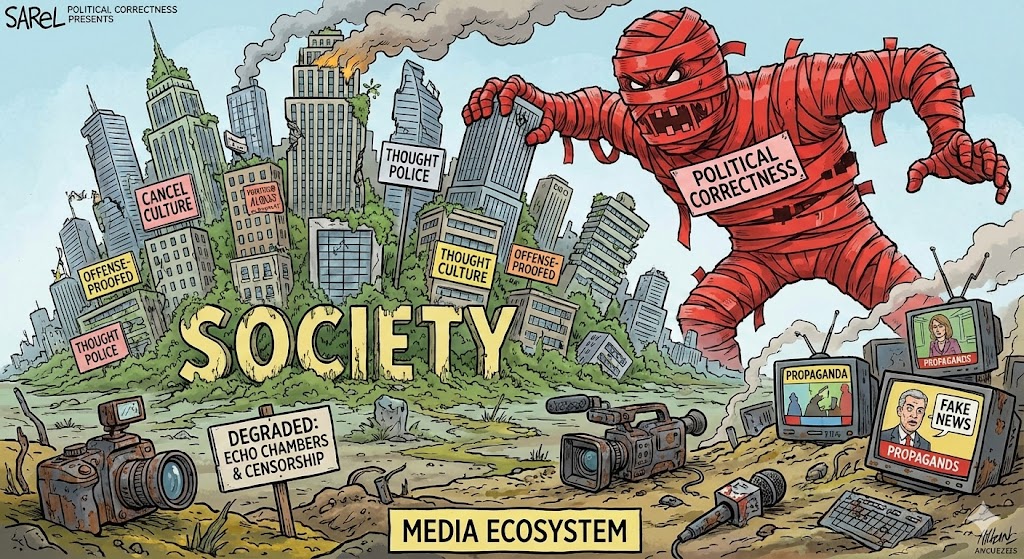 過剰なポリティカル・コレクトネスによる社会構造の変容とメディア・エコシステム劣化の多角的分析報告書